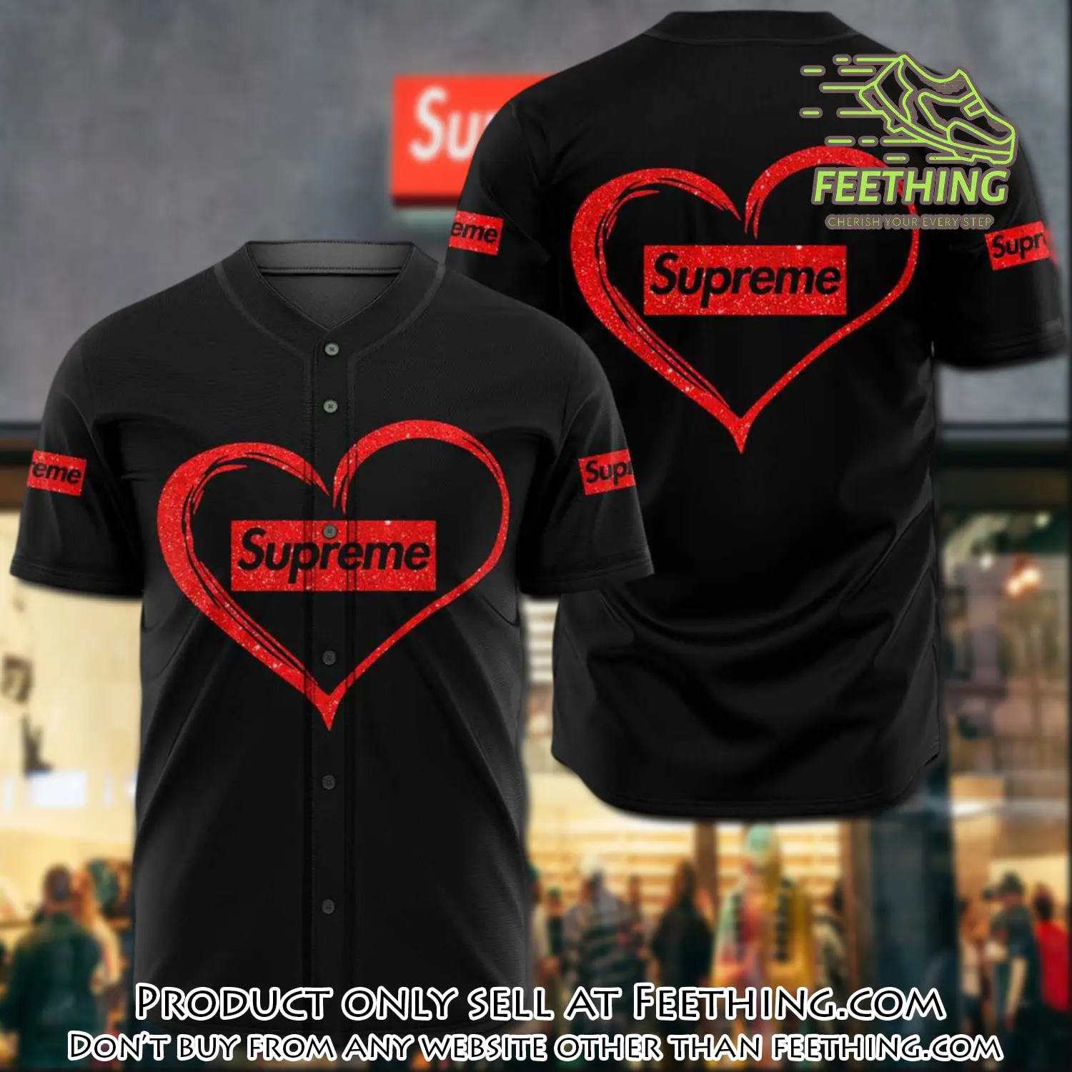 Supreme heart baseball jersey shirt luxury bjs1242 ft3223750